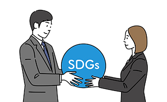 自社のSDGs活動への理解促進イラスト