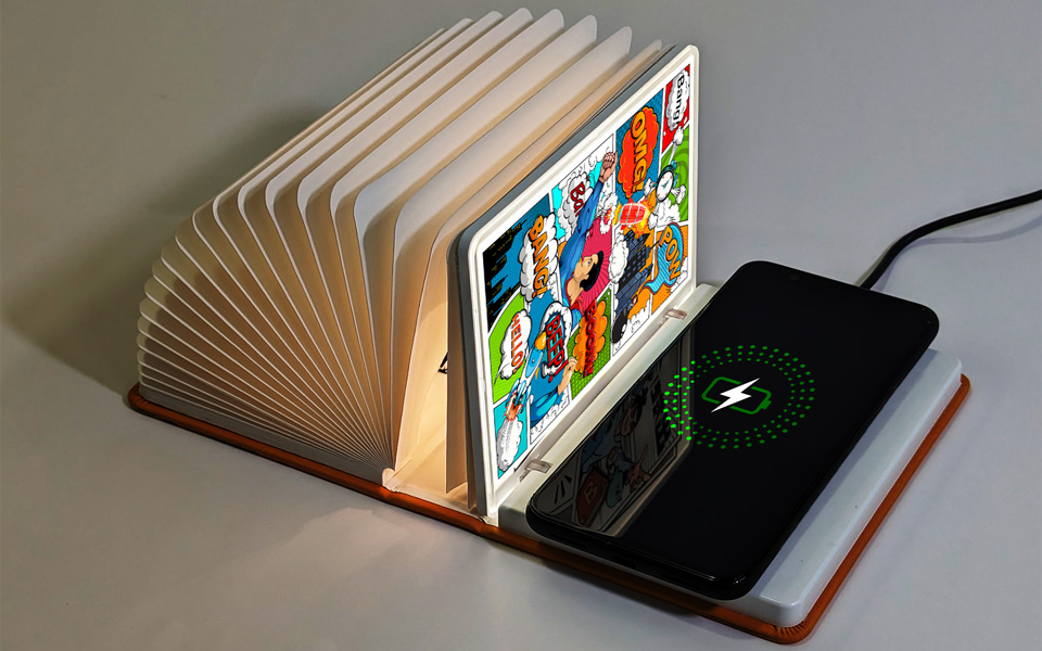 ポータブルブック型ランプ